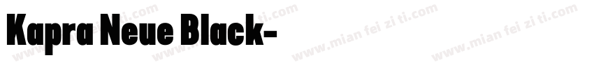 Kapra Neue Black字体转换